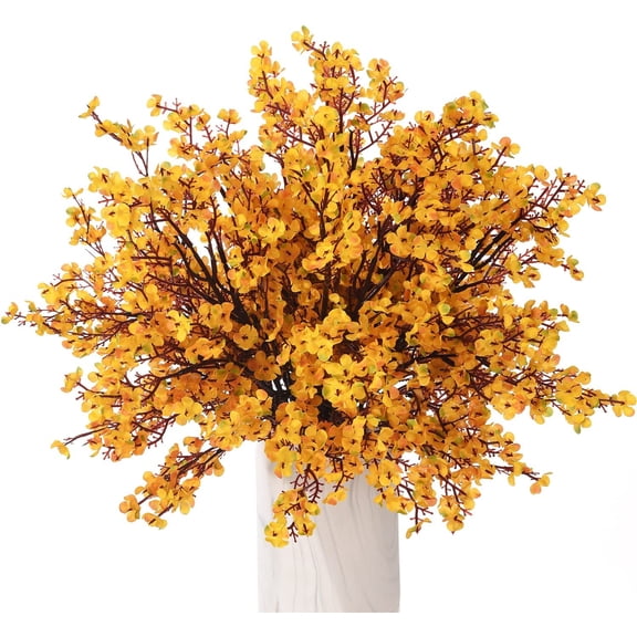 15PCS Artificial Baby Breath Flowers Fake Silk Real Touch DIY Floral Bouquets Decor Wedding Party Decoration Arrangements-Burgundy