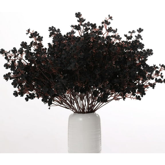 15PCS Artificial Baby Breath Flowers Fake Silk Real Touch DIY Floral Bouquets Decor Wedding Party Decoration Arrangements-Burgundy