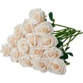 thumbnail image 1 of Artificial Roses with Stems Roses Valentine's Artificial Flowers Decorations for Mothers Day Bridal Bouquet Wedding Party Home Decor-15PCS（Champagne）, 1 of 5