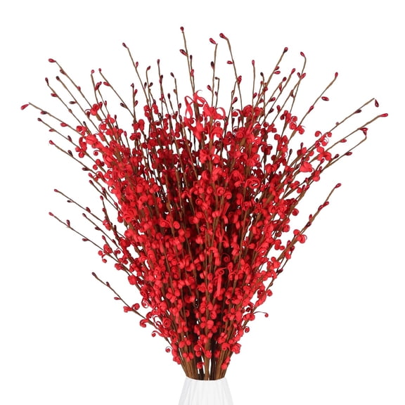 15PCS Blue Flowers 29.5" Jasmine Flowers Long Stem Artificial Flowers for Tall Vase Wedding Party Home Office Kitchen Decoration(Blue)