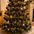 thumbnail image 1 of 15PCS Clearance! Coffee Jumbo Ball Shatterproof Christmas Ornament, Velvet Christmas Tree Balls Decorative Hanging Ornaments, Christmas Decorations, 1 of 7