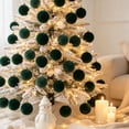thumbnail image 1 of 15PCS Clearance! Green Jumbo Ball Shatterproof Christmas Ornament, Velvet Christmas Tree Balls Decorative Hanging Ornaments, Christmas Decorations, 1 of 7