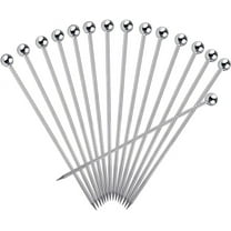 15PCS Cocktail Picks for Drinks, Stainless Steel Cocktail Toothpicks, Reusable Cocktail Skewers, Garnish Picks Bloody Mary Skewers, Metal Martini Picks for Olives Appetizers Fruit