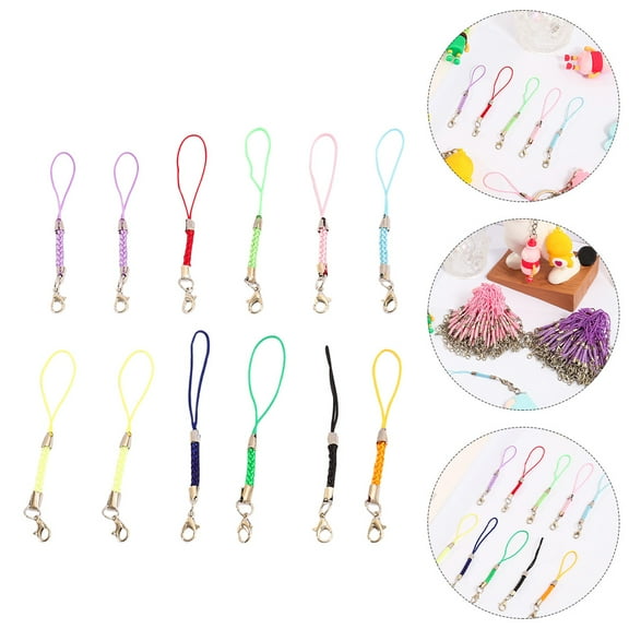 15PCS Wrist Lanyard Straps with Lobster Clasp Key Buckle Tassel for USB Flash Drives Keychains Badge Holders
