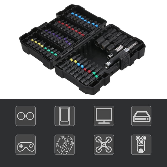 15PCS Driver Bit Set 45PCS Drill Bit Set, Alloy Steel Impact Driver Bits with Storage Case, for Wood, Metal, Steel, Appliances, Computers, Fixtures, and DIY Projects