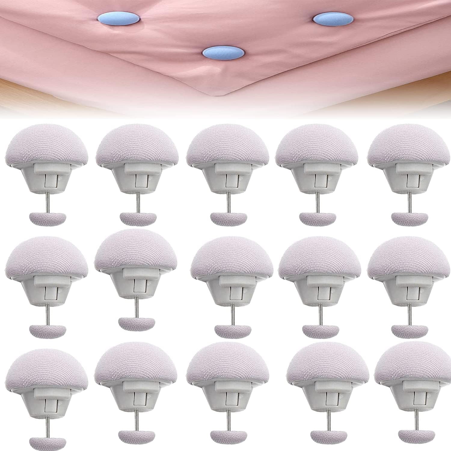 15PCS Duvet Cover Holding Clip, NonSlip Comforter Clips, One Key to Unlock Duvet Clips