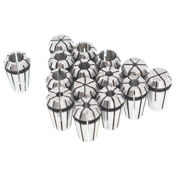 15PCS ER11 Spring Collet Set, 1/16-3/4 High Precision Mill Collets Sets