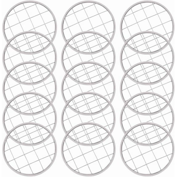 15PCS Flower Frog Lids Mason Jar Holder Lid Insert Flower Glass Bottle Covers Floral Arrangement Organizer Vase Grid Organizer with Square Grids for DIY Making