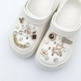 thumbnail image 1 of 15PCS Flower Shoe Charms for Croc Clog Sandals Bracelets Accessories Decoration, Cute Designer Shoe Charms for Girls Kids Teens Adults Women Party Favor,White Bear 15 PCS, 1 of 8