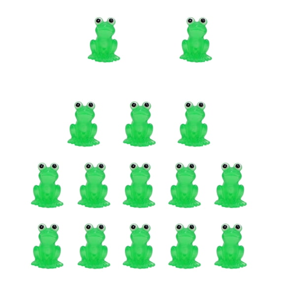 15PCS Frogs Decorations Small Plastic Figurines Crafts Display