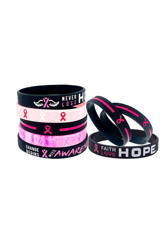 15PCS Inspirational Rubber Bracelets, Encouragement Silicone Wristbands Motivational Gifts for Women