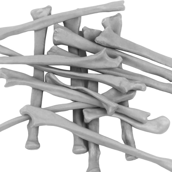 15PCS Life Size Plastic Bones Simulative Human Skeleton Costume Bones for Halloween Party Prop Cosplay Accessories