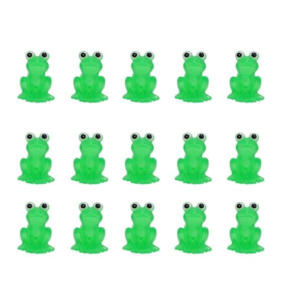 15PCS Mini Frogs Decorations Small Plastic Figurines Crafts