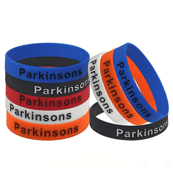 15PCS Parkinsons Silicone Medical Alert Bracelets Rubber Wristband for Women Men