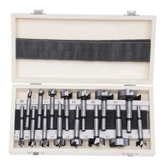 Professional Wood Forstner Drill Bit Set Metric 10-50mm High Carbon Steel 15*