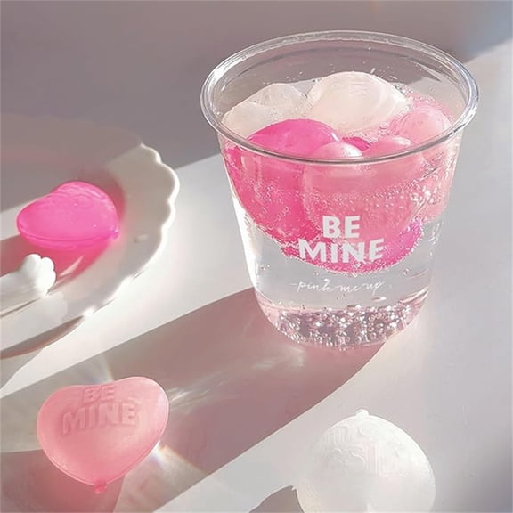 15PCS Reusable Ice Cubes, Heart Shaped Colorful Refreezable Ice Cubes Summer Cold Drink Tools for Drinks Whiskey Cocktails
