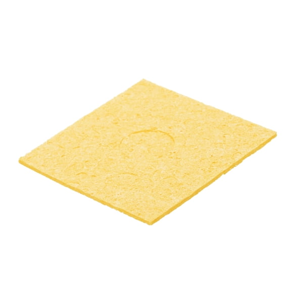 15PCS Soldering Sponge 6 x 6cm Square with Holes Deep Yellow 11mm Water Absorption Thickness Cleaning Pads