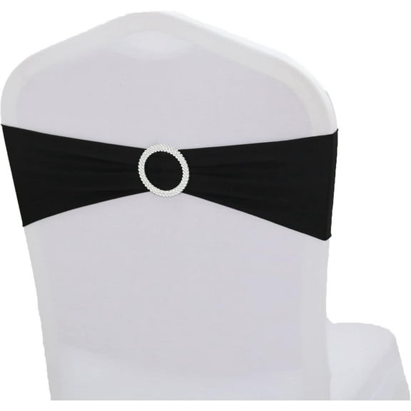 15PCS Spandex Chair Sashes | Chair Bands with Buckle Slider | for Wedding, Hotel, Banquet, Party Decorations | Without White Covers