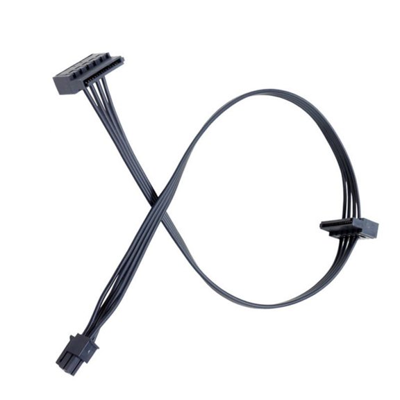 15PIn Power Cable Adapter Small 4Pin/4Pin/Min6Pin to Double 15Pin Power Converters Replace for Desktop PC Accessories