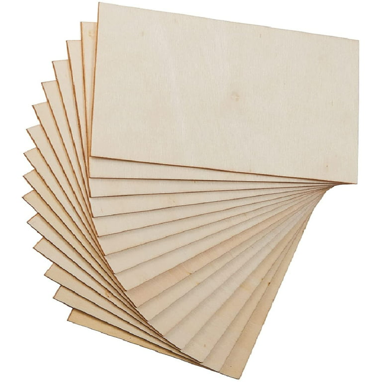 15Pack Balsa Wood Sheets Basswood Thin Wood Sheets Hobby Wood for House  Aircraft Ship Boat DIY Wooden Plate Model Arts Crafts School Projects  150x100x2mm 
