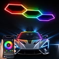 15Pack RGB Hexagon led Garage Lights,3 Hexagon Light with Multi Color ...