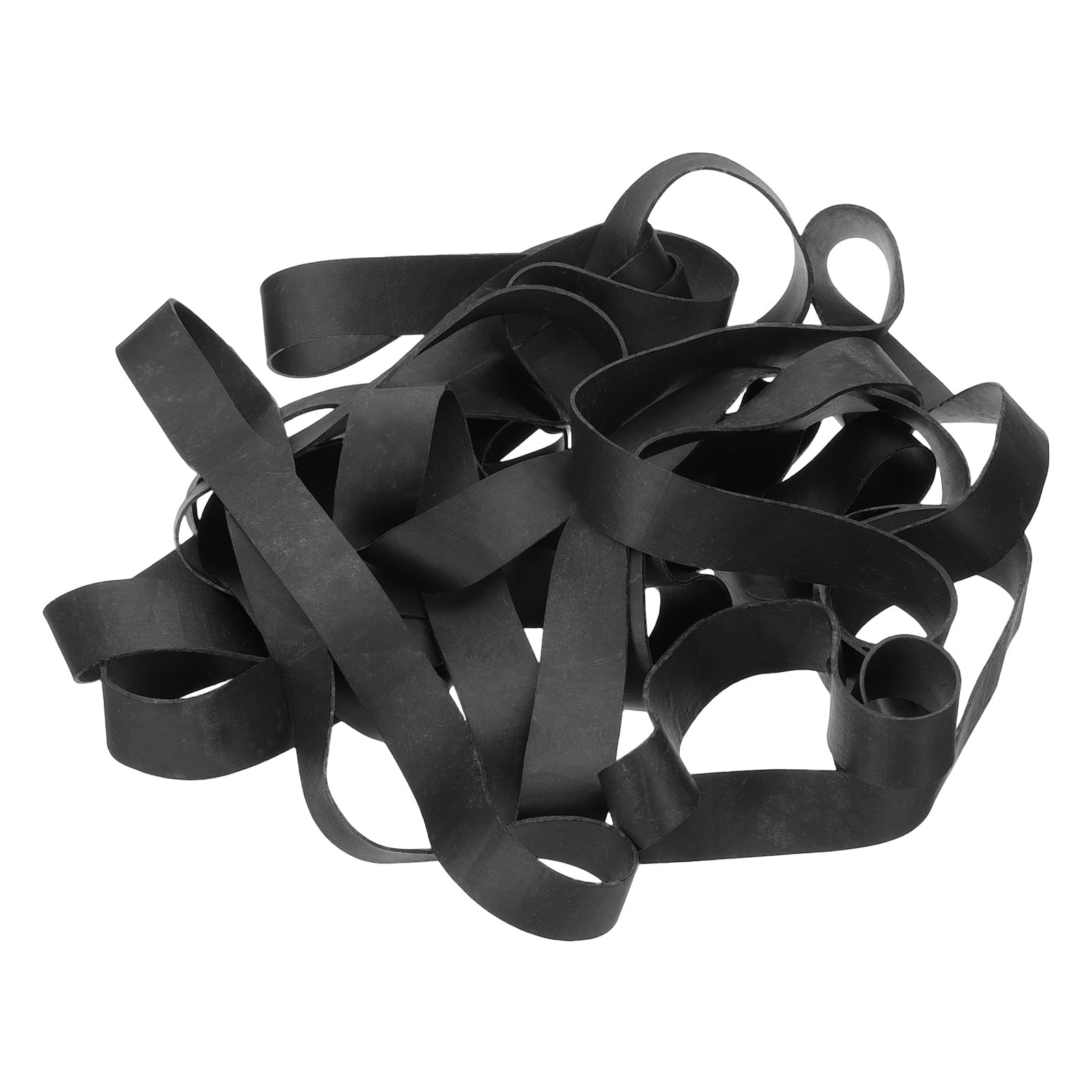 15Pack Rubber Bands, 11.42x0.79 Inch Elastic Bands for Office Supplies, Black