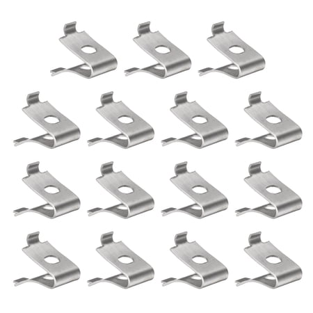 15Pack Shelf Bracket Clips, Stainless Steel Adjustable Shelf Support Clip Metal Shelving Brackets Pins for Kitchen Cabinet Bookcase, Silver