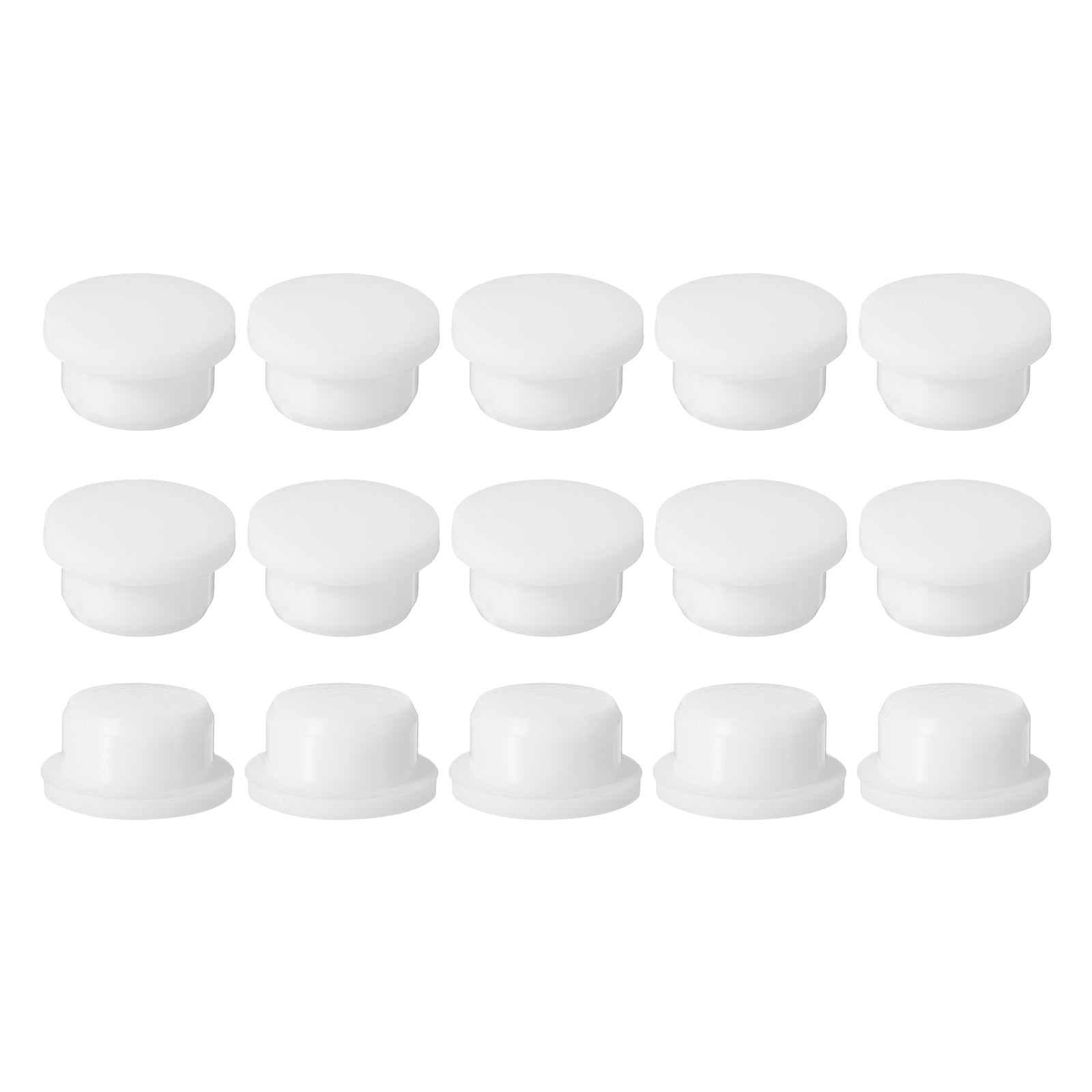 15Pack Silicone Hole Plug, Waterproof Solid T-Shaped Rubber Stoppers