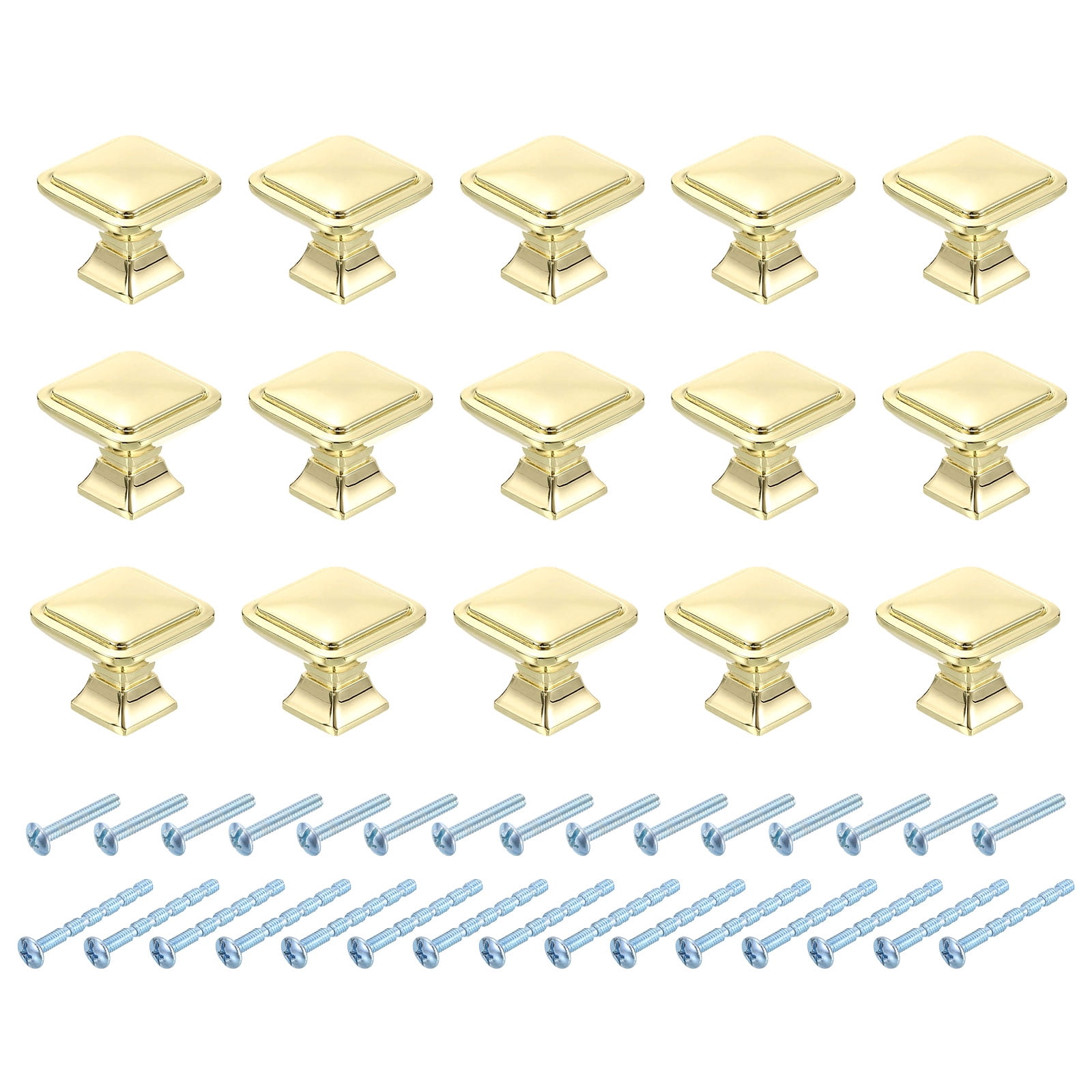 Fresh Look at 15Pack Square Cabinet Knobs 1 2 Inch Square Kitchen Cabinet