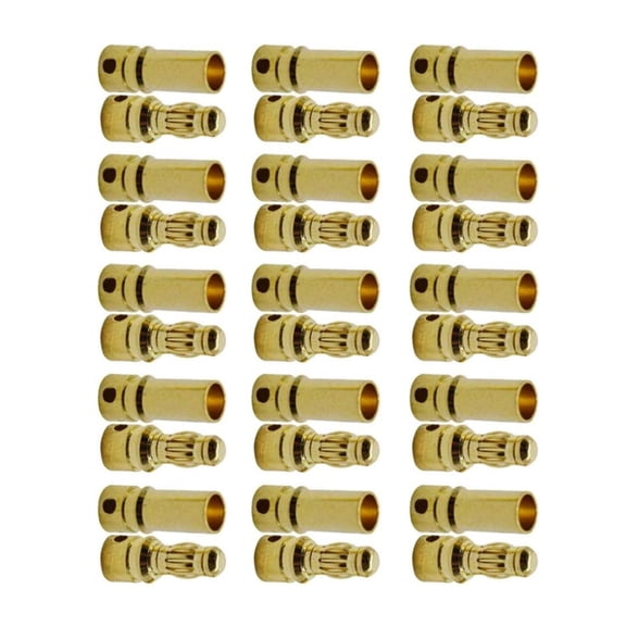 15Pairs High Conductivity 3.5mm Gold Banana Male Female Plugs For Model ESC Use