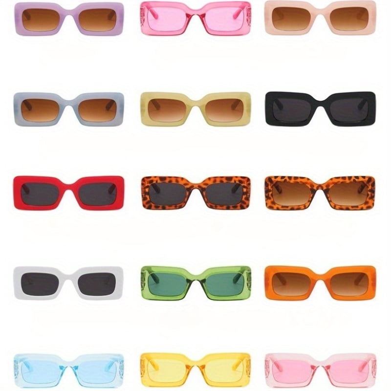 Stylish Candy Color Square Sunglasses