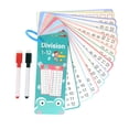 thumbnail image 1 of 15Pc Erasable Math Flashcards For Basic Arithmetic, Reusable Wipe-Clean Cards With Ring, Learning Tool For All Ages School Learning, 1 of 8