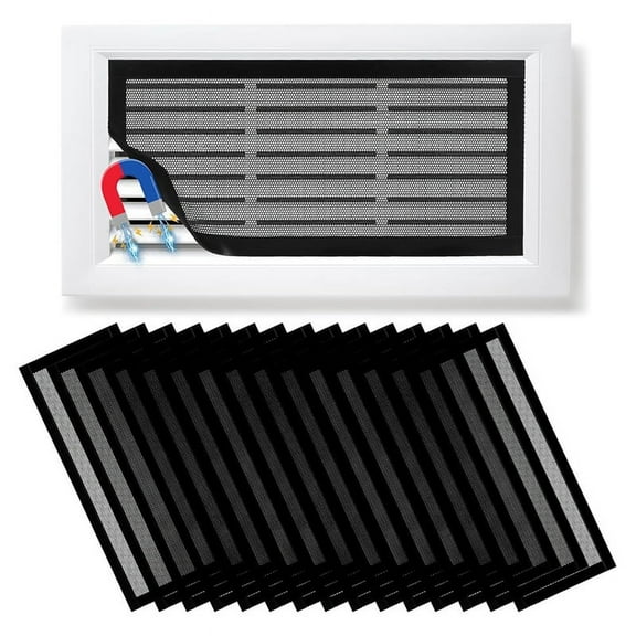 15Pc Magnetic Floor Vent Covers 4x10inch PVC Air Vent Screen Mesh Covers Magnetic Floor Register Dust Filter for Ceiling