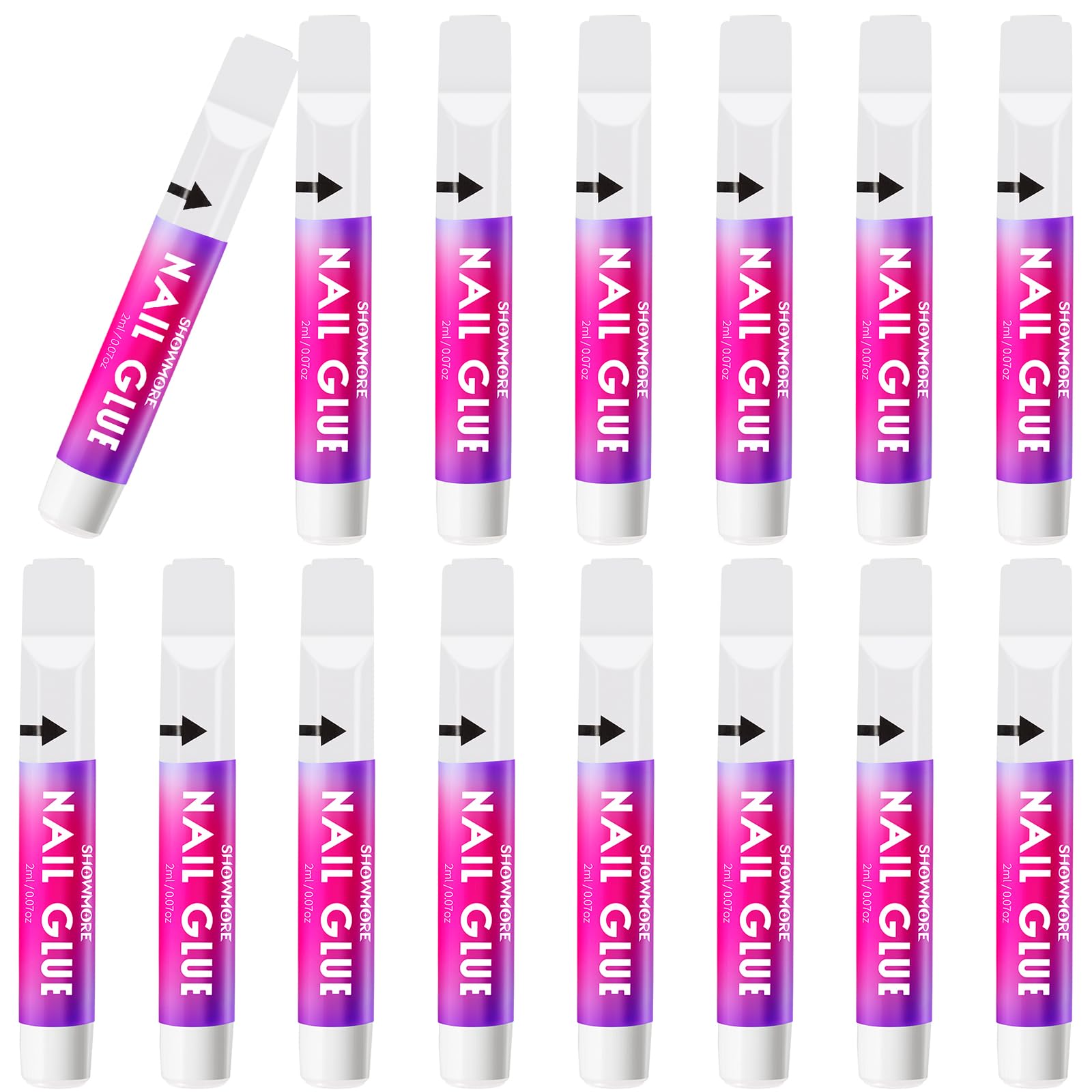 15Pcs 1.05Oz Super Strong Nail Glue for Press Ons Nail Tips Acrylic