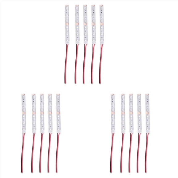 15Pcs 10Cm Waterproof Red 5050 Led Strip Lights Dc 12V Caravan Boat Car,15 x Strip Light,White