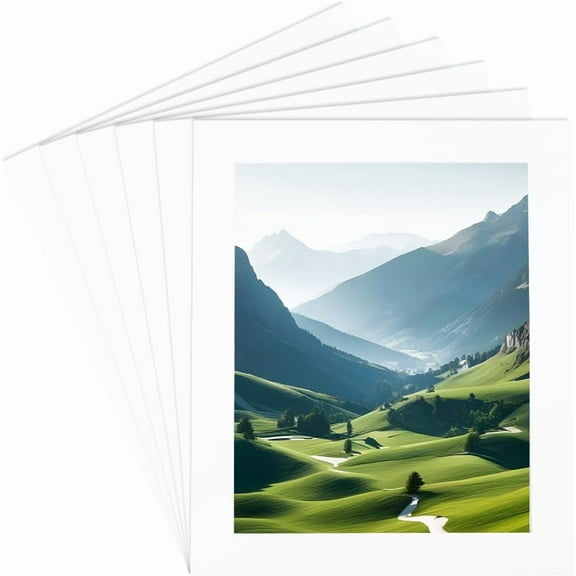 15Pcs 10x12 Photo Mat Picture Frame Matting Paper Pre Cut Hollow Rectangle Display Show Core Bevel Album Backing Pack Kit Accessories