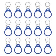 15Pcs 13.56MHz CUID Key Fob Tag ISO14443A for Access Control System,Compatible IC Smart Key Fob Tags Standard Card Key Classic 1K for Entry Access Control System,Blue & White