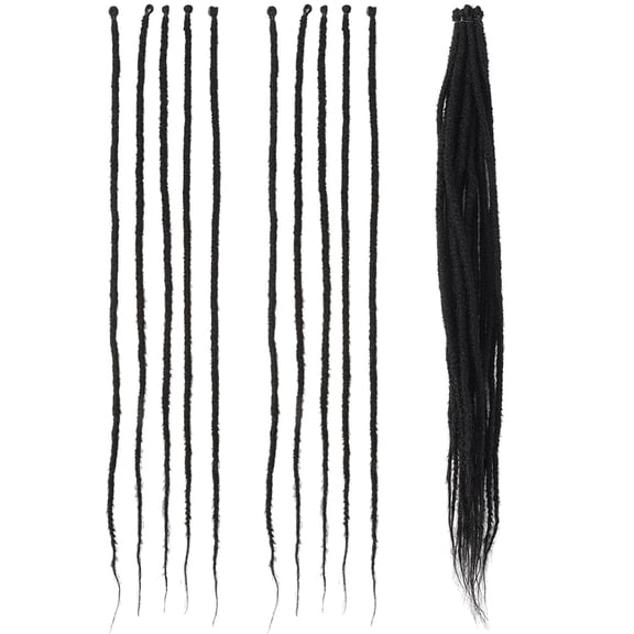 15Pcs 24 Inch Black Polyester Braids Wig Long Extension With Hair Tie Wrap Glueless Braid Wigs Dancing Dirty Crochet Hairs Bulk