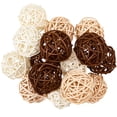 thumbnail image 1 of 15Pcs 3 Colors Wicker Rattan Balls Decorative Orbs Vase Fillers DIY for Craft Party Wedding Decoration Mixed Color 49~50mm 5pcs/color, 1 of 7