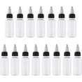 thumbnail image 1 of 15Pcs 30ml/1oz Squeeze Bottles with Black Twist Top Clear Dispensing Bottles Plastic Extruded Liquid Bottle Natural Boston Round Bottles Plastic Thin Tip Dropper Bottles, 1 of 6