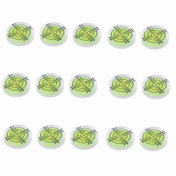 15Pcs 32mm For Spirit Bubble Degree Mark Level Round Circular Measuring Meter