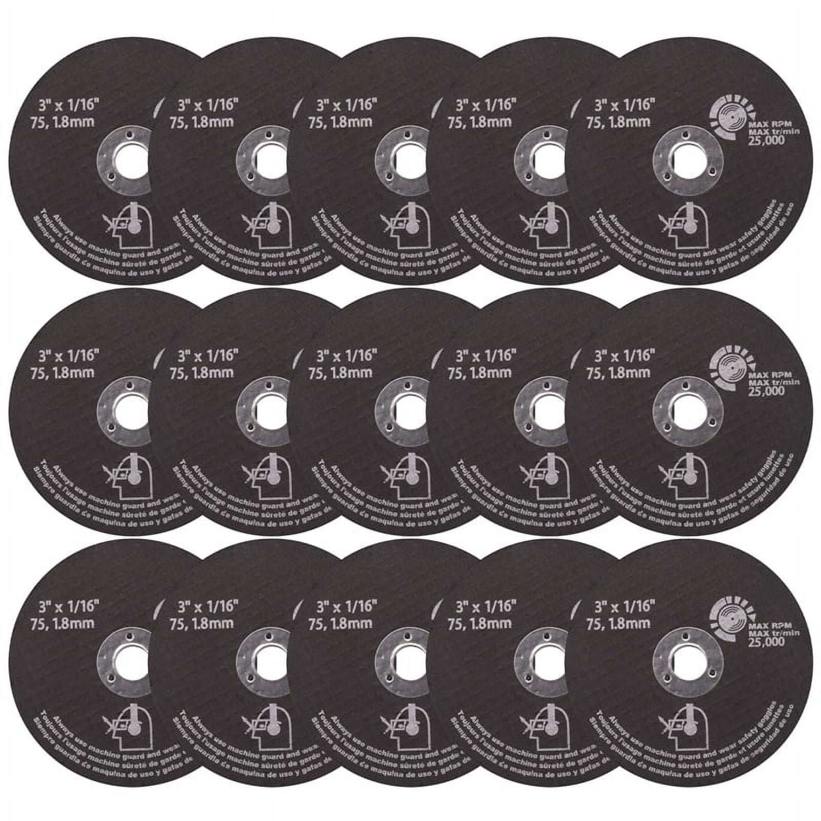 15Pcs 3inch 75mm Cut Off Wheel Resin Cutting Disc Fiber Circular Saw Blades for Metal Cutting 75X1.6X10mm