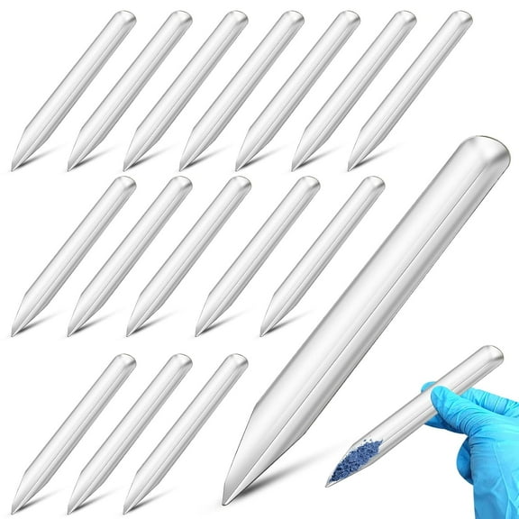 15Pcs 6 Inch Stainless Steel Lab Spatula, Laboratory Scoop Spatula with Rounded and Pointed Ends, Curved Metal Jewelry Bead Scoop for Transferring Mixing Powders Pastes Household Tool