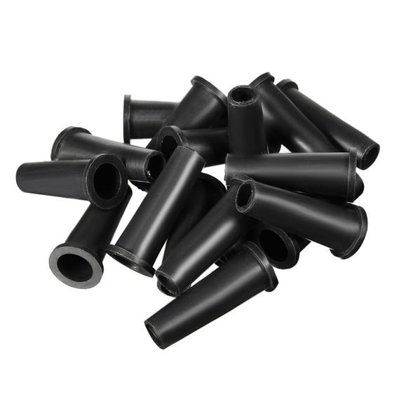 15Pcs 6mm Inner Dia Strain Relief Cord Boot Protector Cable Sleeve Black