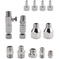 thumbnail image 1 of 15Pcs Airbrush Adapter Set Airbrush Quick Release Coupling Disconnect Adapter Kit Fitting Connector Set Female Connector,Silver, 1 of 6