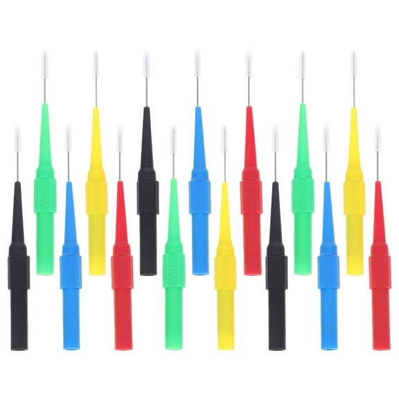 15Pcs Automotive Wire Piercing Probes for Multimeter with Insulated Safety and Precision 07Mm Tips