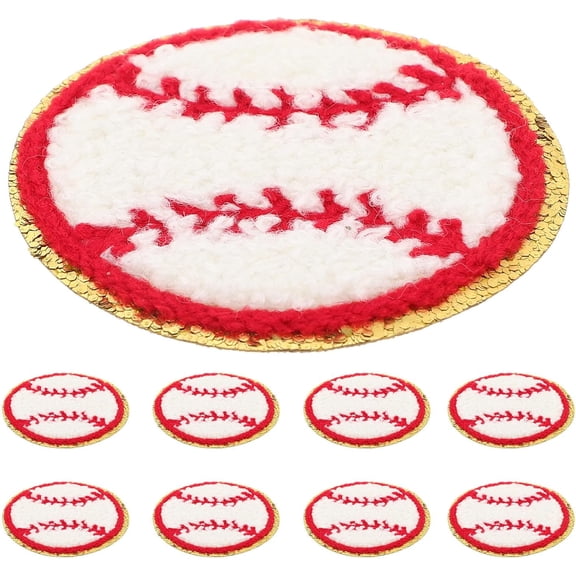 15Pcs Baseball Embroidered Patches, Lightweight Toweling Appliques Soft Touch