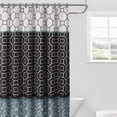 thumbnail image 1 of 15Pcs Bathroom Set Shower Curtain Diamond 70" X 72" Black/Grey, 1 of 1