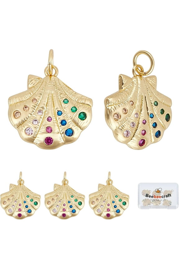 15Pcs/Box Sea Turtle Charms 18K Gold Plated Flat Round Pendant with Starfish Textured and Tortoise Pattern Jewelry Crafts