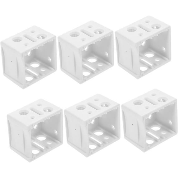 15Pcs Box Window Rail Bracket Mini Blinds for Windows Blind Hold Down Brackets Blind Parts Blinds Mounting Holder Blind Window Brackets Abs Curtain Wall-Mounted White